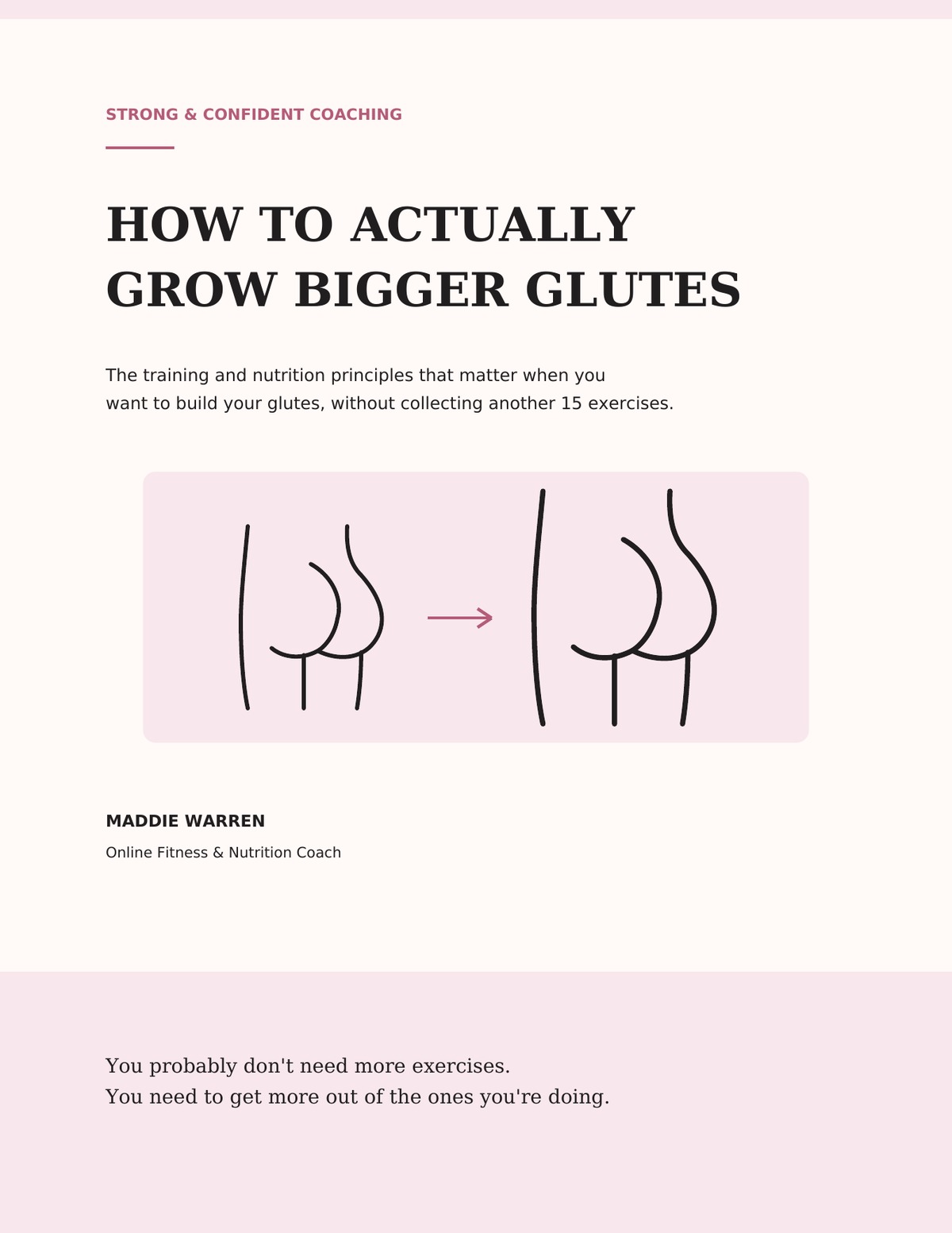 How to Actually Grow Bigger Glutes guide cover